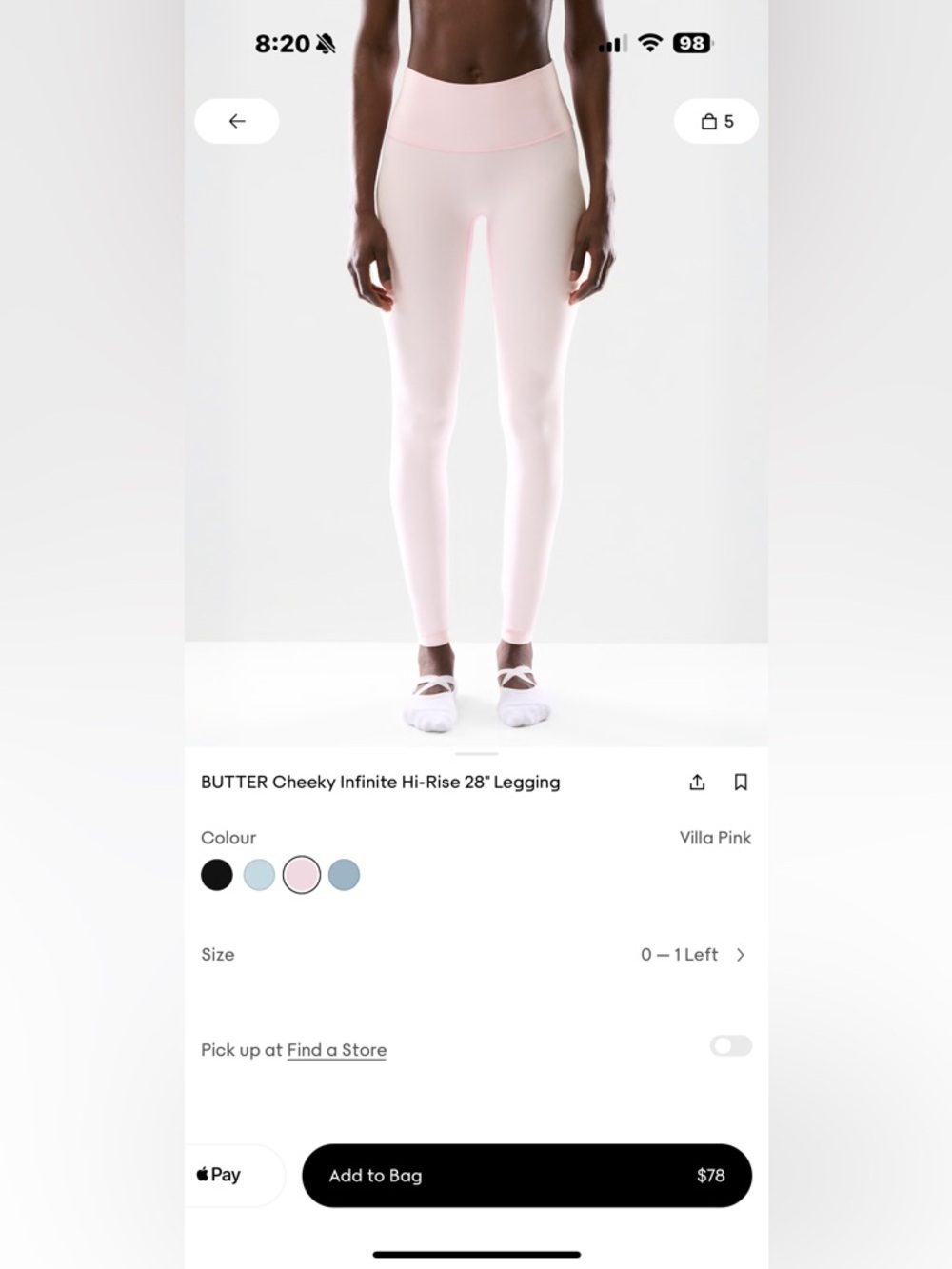 Aritzia butter cheeky infinite Hi-Rise 28” legging